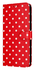 Samsung Galaxy A55 Hoesje Portemonnee Book Case Polka Dot Rood afbeelding 12