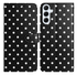 Samsung Galaxy A35 Hoesje Portemonnee Book Case Polka Dot Zwart afbeelding 1