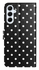 Samsung Galaxy A35 Hoesje Portemonnee Book Case Polka Dot Zwart afbeelding 5