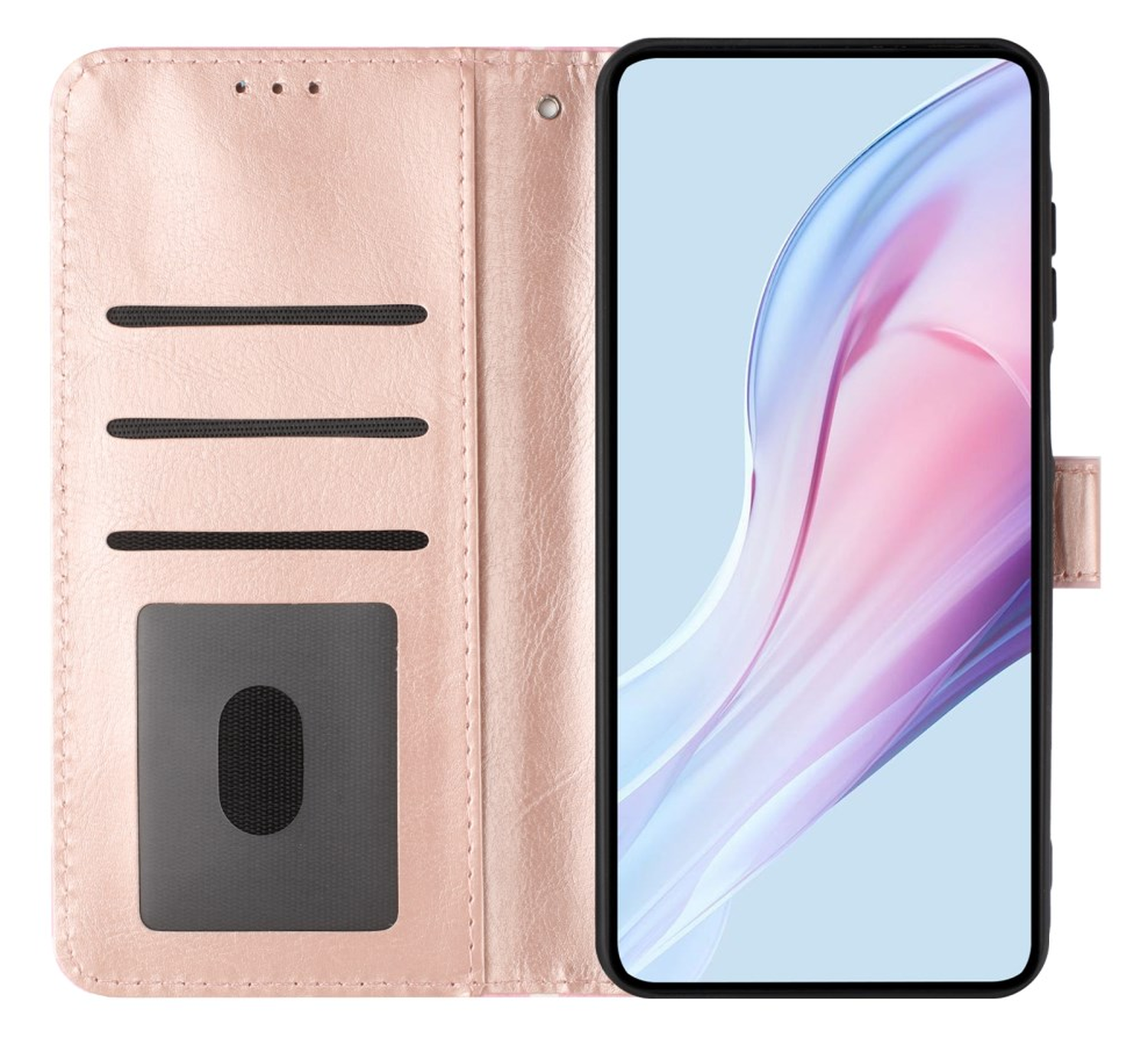 Samsung Galaxy A35 Hoesje Portemonnee Book Case Polka Dot Roze afbeelding 4