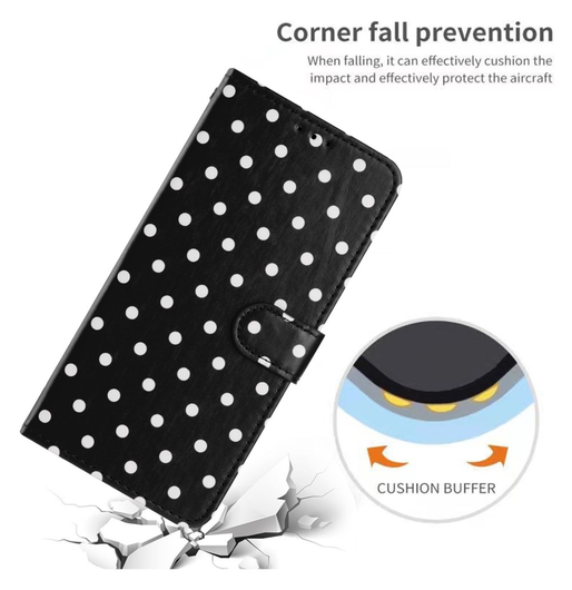 Samsung Galaxy A17 / A26 Hoesje Portemonnee Book Case Polka Dot Zwart afbeelding 8