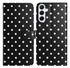 Samsung Galaxy S25 FE Hoesje Portemonnee Book Case Polka Dot Zwart afbeelding 1