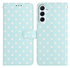 Samsung Galaxy S25 FE Hoesje Portemonnee Book Case Polka Dot Blauw afbeelding 1