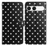 Sony Xperia 10 VII Hoesje Portemonnee Book Case Polka Dot Zwart