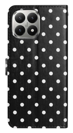 Xiaomi 15T Hoesje Portemonnee Book Case Polka Dot Zwart afbeelding 6