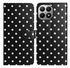 Xiaomi 15T Hoesje Portemonnee Book Case Polka Dot Zwart afbeelding 1