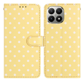 Xiaomi 15T Hoesje Portemonnee Book Case Polka Dot Geel afbeelding
