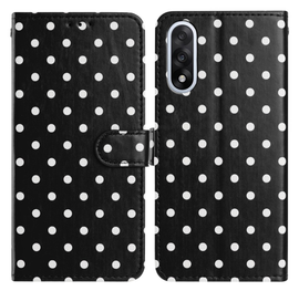 OnePlus Nord 5 Hoesje Portemonnee Book Case Polka Dot Zwart afbeelding