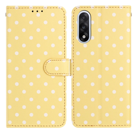 OnePlus Nord 5 Hoesje Portemonnee Book Case Polka Dot Geel afbeelding