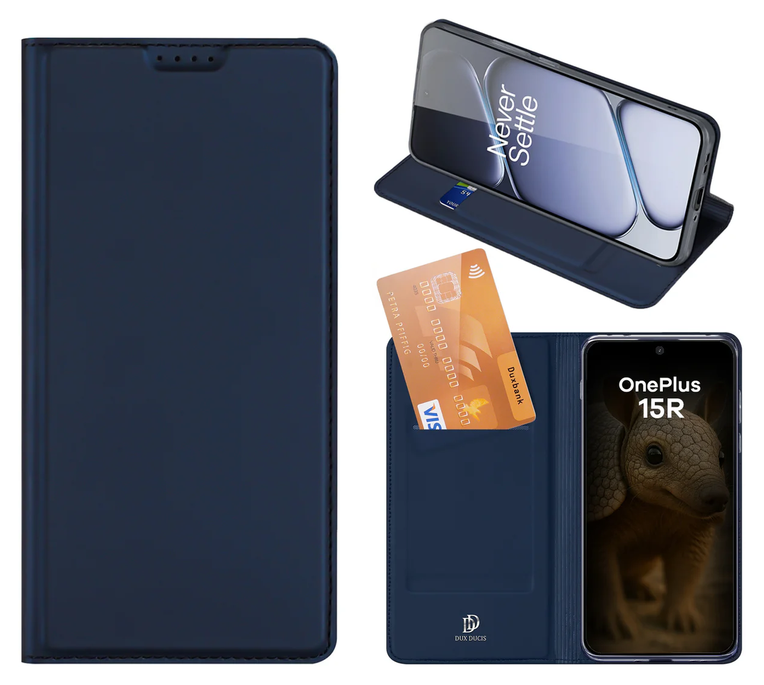 Dux Ducis Skin Pro OnePlus 15R Hoesje Portemonnee Book Case Blauw afbeelding 4