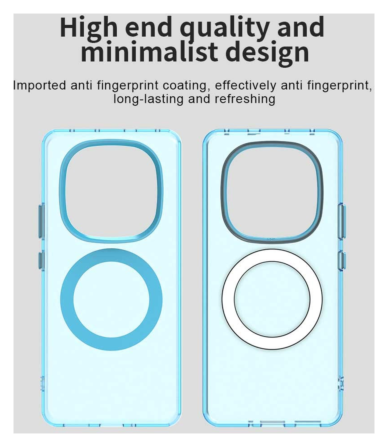 Xiaomi Poco X7 / Redmi Note 14 Pro 5G Hoesje MagSafe Semi-Transparant & Blauw afbeelding 8