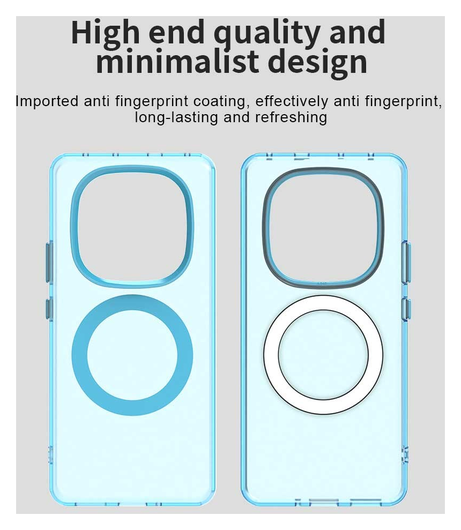 Xiaomi Poco X7 / Redmi Note 14 Pro 5G Hoesje MagSafe Semi-Transparant & Blauw afbeelding 8