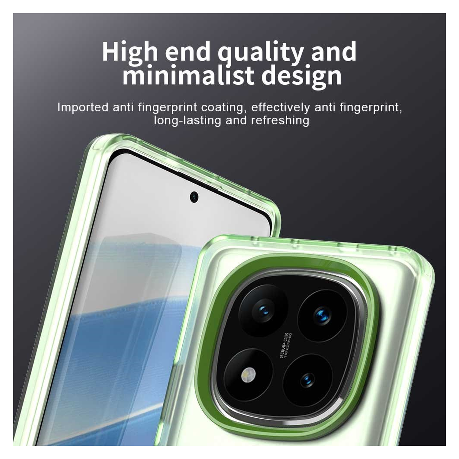 Xiaomi Poco X7 / Redmi Note 14 Pro 5G Hoesje MagSafe Semi-Transparant & Groen afbeelding 9