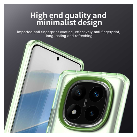 Xiaomi Poco X7 / Redmi Note 14 Pro 5G Hoesje MagSafe Semi-Transparant & Groen afbeelding 9