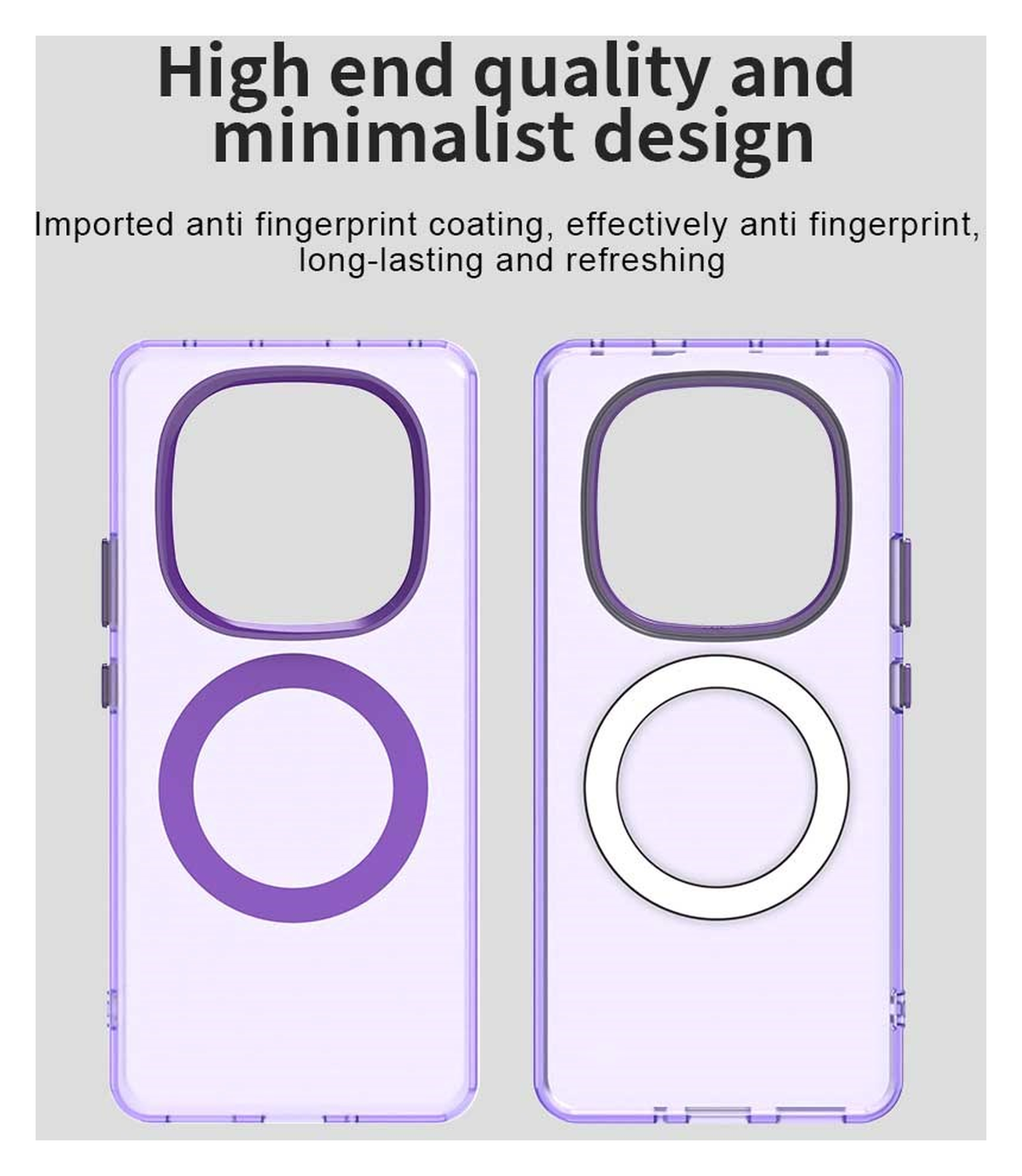 Xiaomi Poco X7 / Redmi Note 14 Pro 5G Hoesje MagSafe Semi-Transparant & Paars afbeelding 8