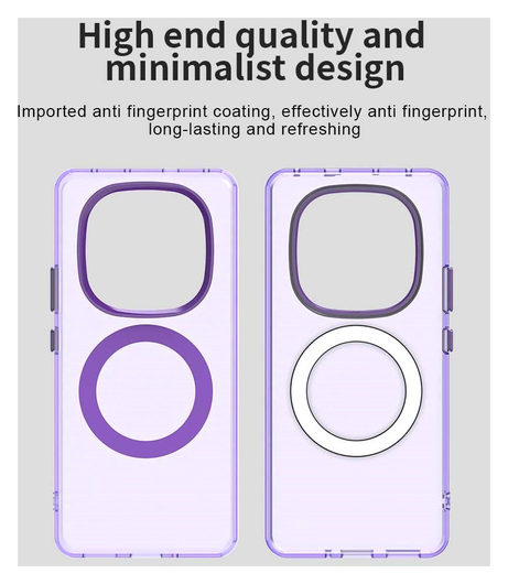 Xiaomi Poco X7 / Redmi Note 14 Pro 5G Hoesje MagSafe Semi-Transparant & Paars afbeelding 8