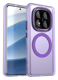 Xiaomi Poco X7 / Redmi Note 14 Pro 5G Hoesje MagSafe Semi-Transparant & Paars afbeelding