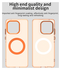 Motorola Edge 60 Fusion Hoesje MagSafe Backcover Semi-Transparant & Oranje afbeelding 9