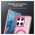 Motorola Edge 60 Fusion Hoesje MagSafe Backcover Semi-Transparant & Roze afbeelding 8