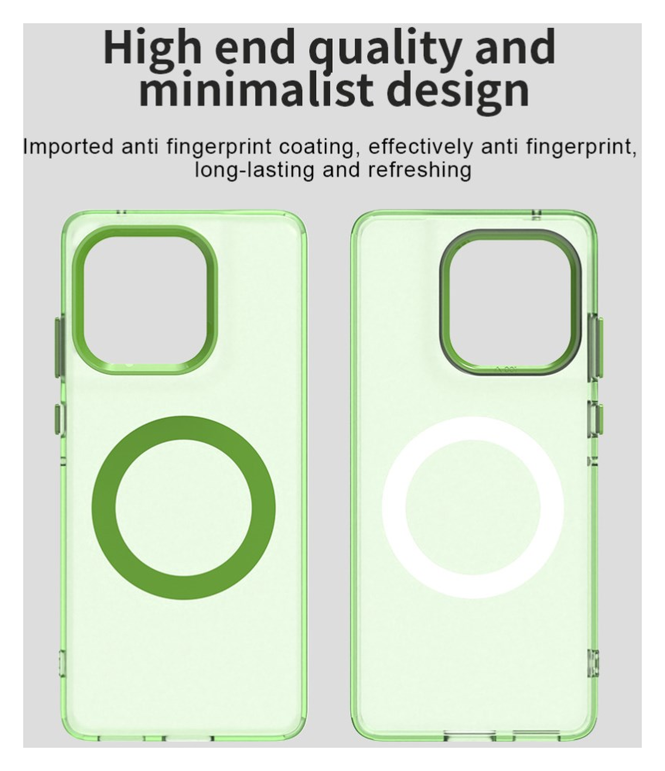 Motorola Edge 60 Fusion Hoesje MagSafe Backcover Semi-Transparant & Groen afbeelding 9
