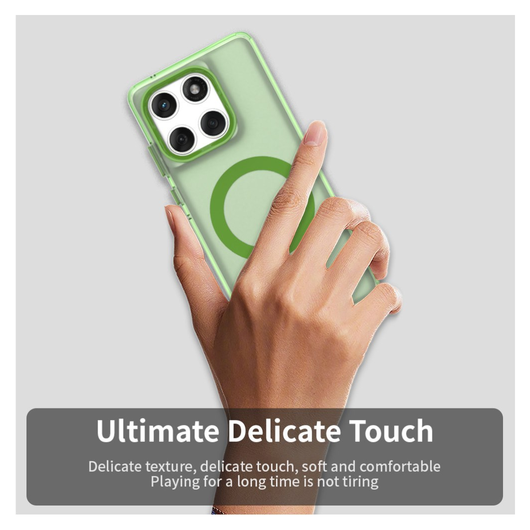 Motorola Edge 60 Fusion Hoesje MagSafe Backcover Semi-Transparant & Groen afbeelding 10