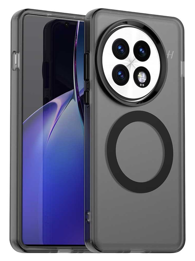 OnePlus 13 Hoesje MagSafe Backcover Semi-Transparant & Zwart afbeelding 1