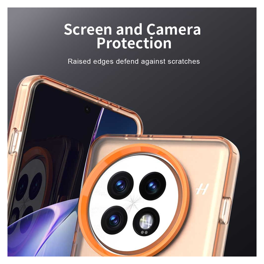 OnePlus 13 Hoesje MagSafe Backcover Semi-Transparant & Oranje afbeelding 7