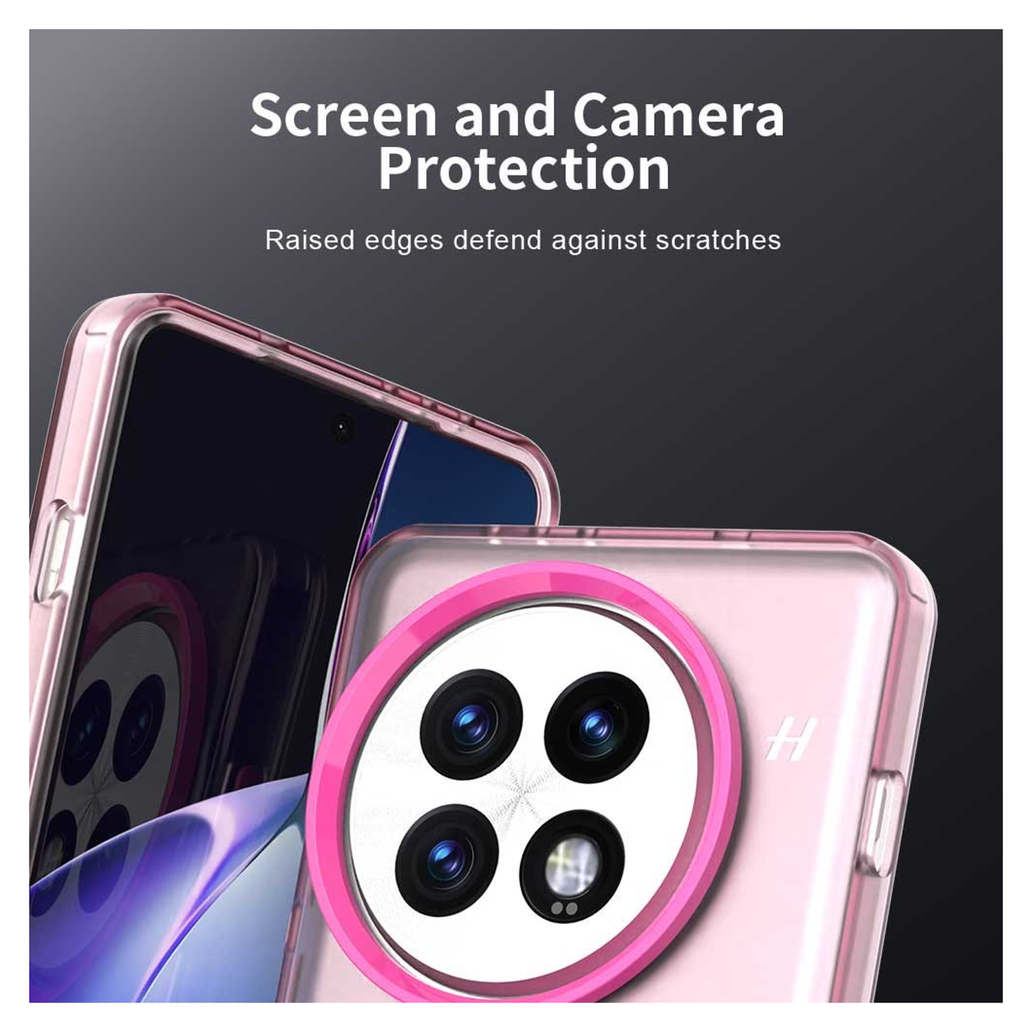 OnePlus 13 Hoesje MagSafe Backcover Semi-Transparant & Roze afbeelding 8