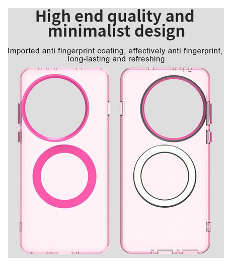 OnePlus 13 Hoesje MagSafe Backcover Semi-Transparant & Roze afbeelding 10