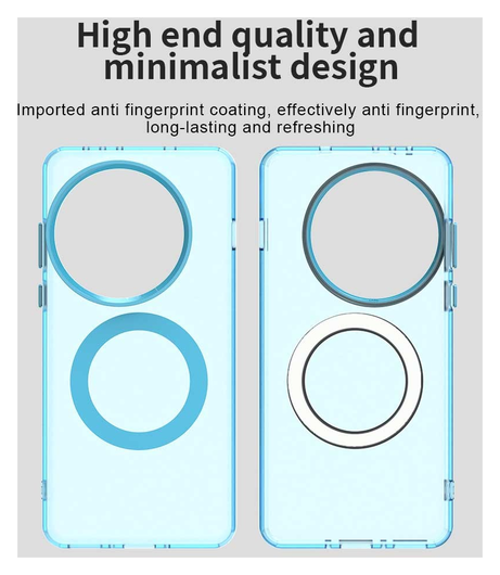 OnePlus 13 Hoesje MagSafe Backcover Semi-Transparant & Blauw afbeelding 10