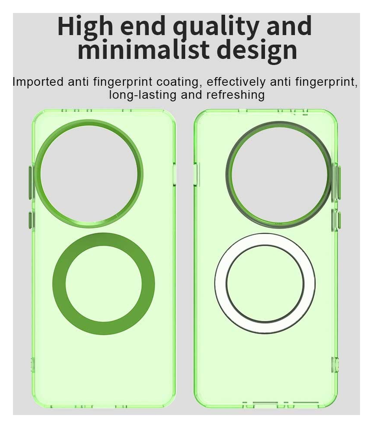 OnePlus 13 Hoesje MagSafe Backcover Semi-Transparant & Groen afbeelding 10