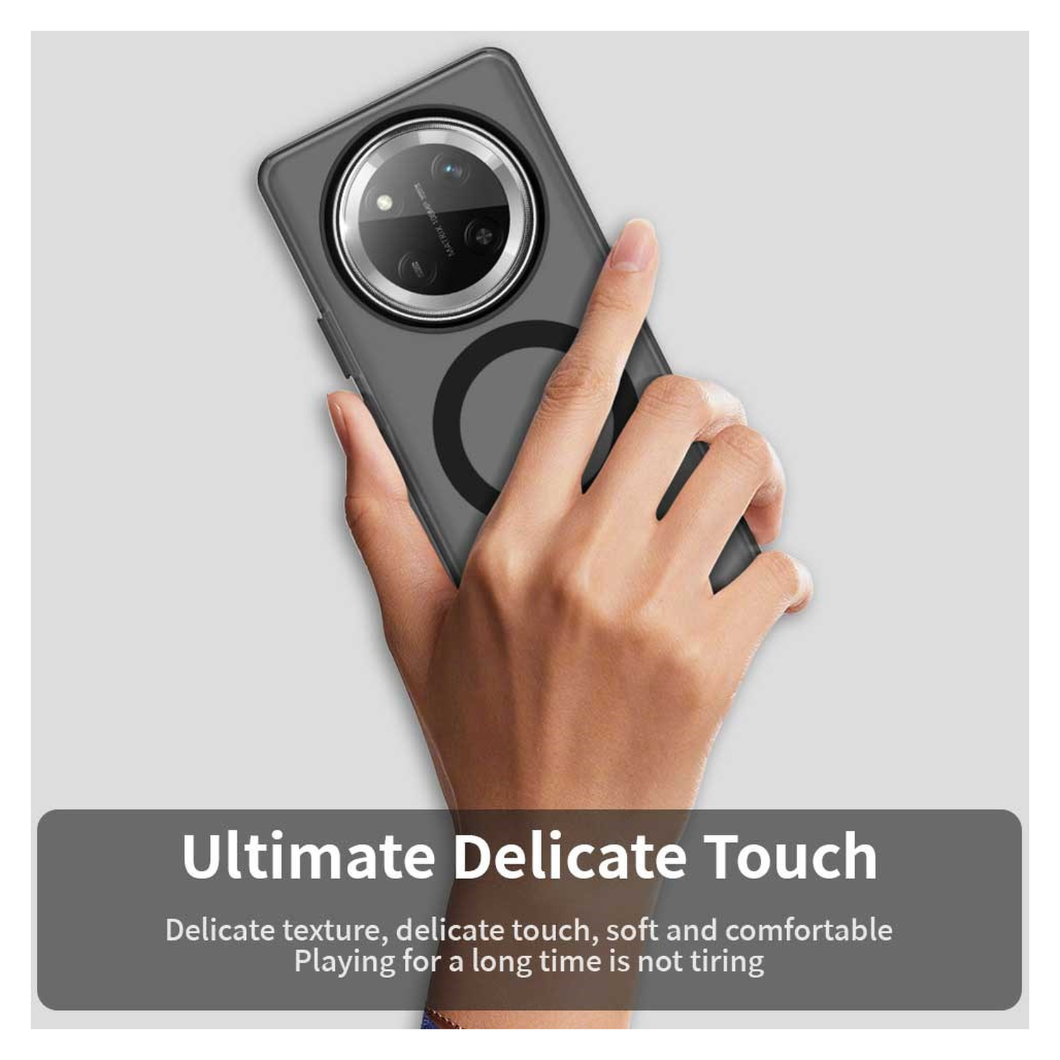 Honor Magic 7 Lite Hoesje MagSafe Backcover Semi-Transparant & Zwart afbeelding 9