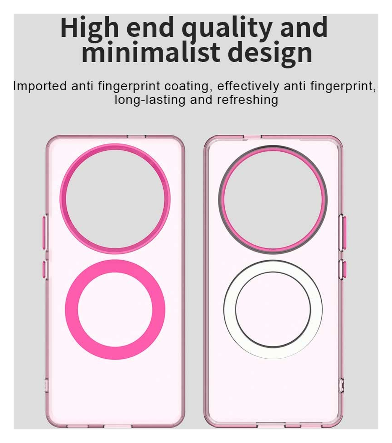 Honor Magic 7 Lite Hoesje MagSafe Backcover Semi-Transparant & Roze afbeelding 10