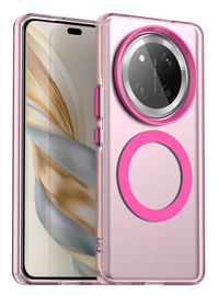 Honor Magic 7 Lite Hoesje MagSafe Backcover Semi-Transparant & Roze afbeelding