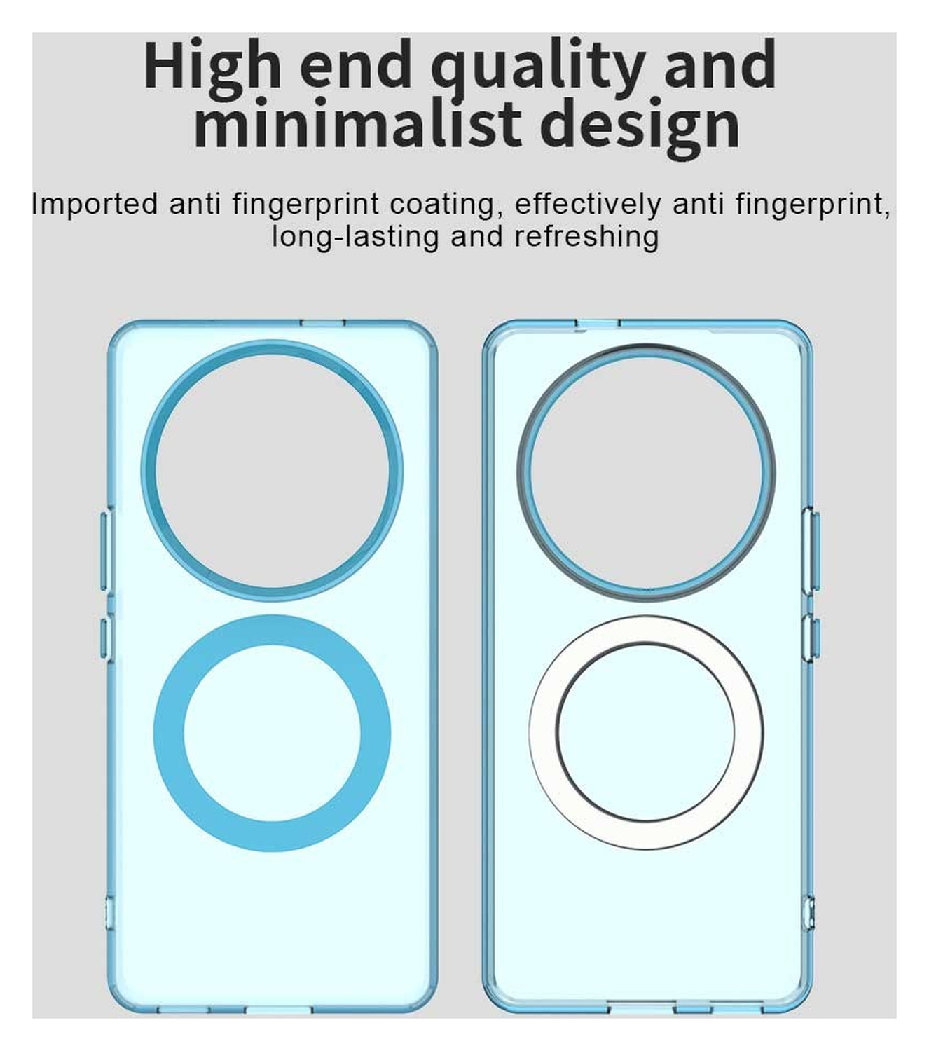 Honor Magic 7 Lite Hoesje MagSafe Backcover Semi-Transparant & Blauw afbeelding 10