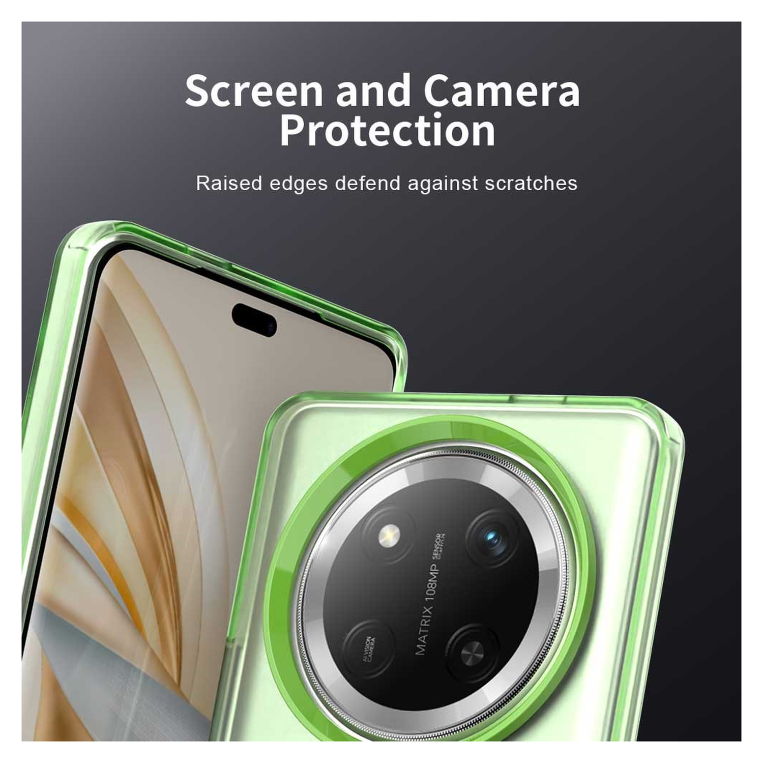 Honor Magic 7 Lite Hoesje MagSafe Backcover Semi-Transparant & Groen afbeelding 8