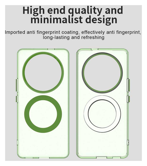 Honor Magic 7 Lite Hoesje MagSafe Backcover Semi-Transparant & Groen afbeelding 10