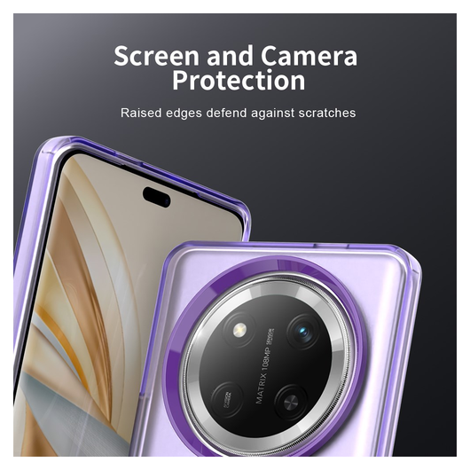 Honor Magic 7 Lite Hoesje MagSafe Backcover Semi-Transparant & Paars afbeelding 8