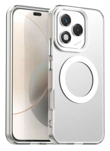 Honor 400 Lite Hoesje MagSafe Backcover Semi-Transparant & Wit afbeelding 1