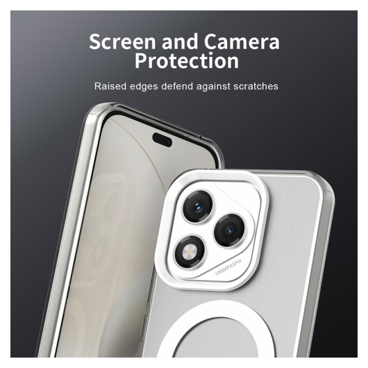 Honor 400 Lite Hoesje MagSafe Backcover Semi-Transparant & Wit afbeelding 8