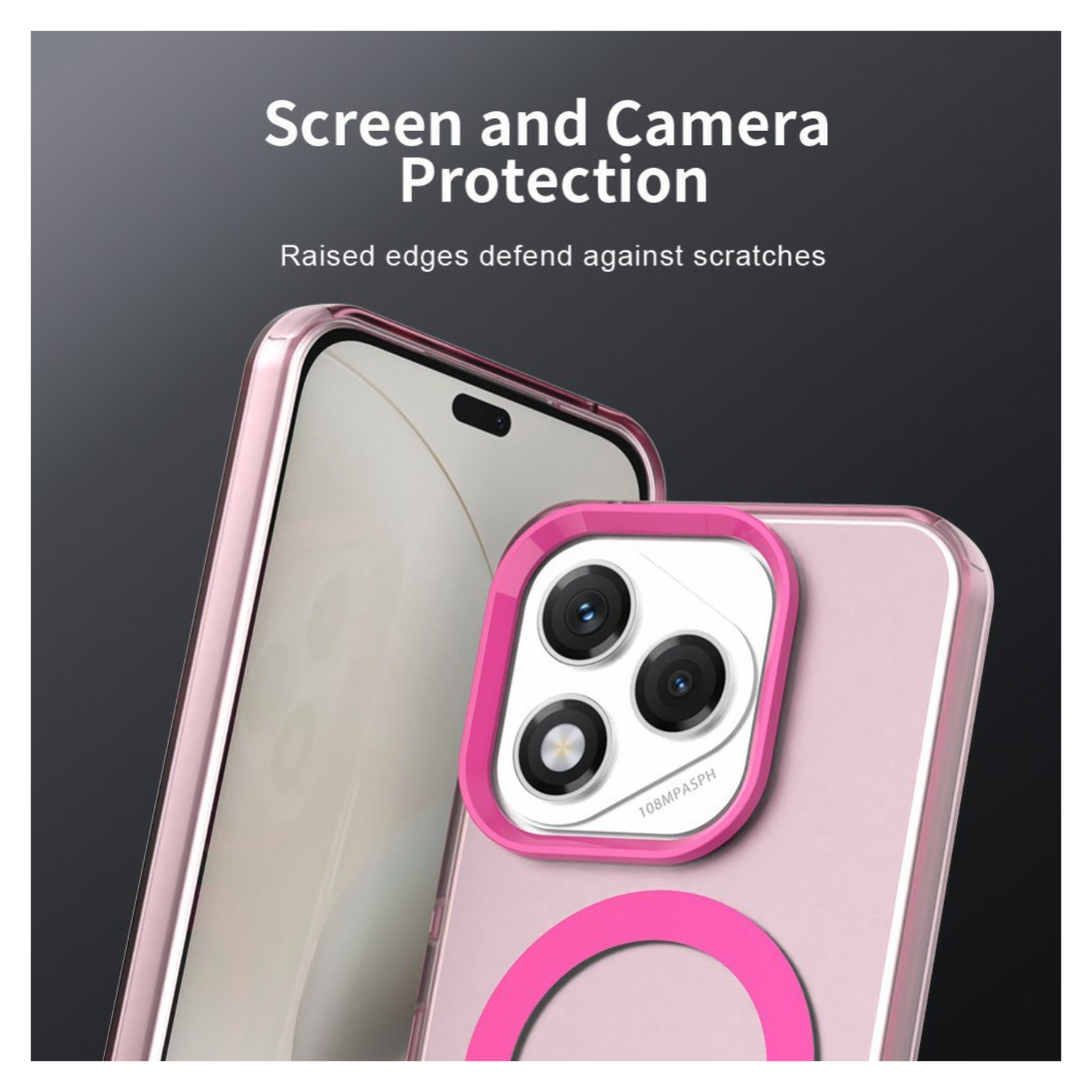 Honor 400 Lite Hoesje MagSafe Backcover Semi-Transparant & Roze afbeelding 8