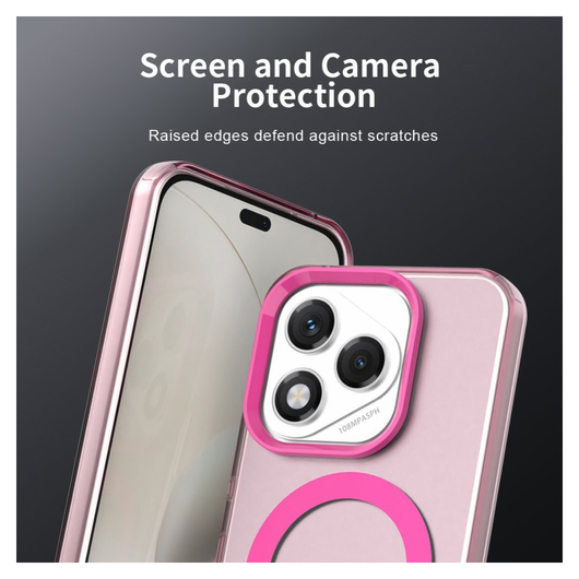 Honor 400 Lite Hoesje MagSafe Backcover Semi-Transparant & Roze afbeelding 8