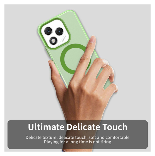 Honor 400 Lite Hoesje MagSafe Backcover Semi-Transparant & Groen afbeelding 10