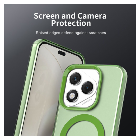 Honor 400 Lite Hoesje MagSafe Backcover Semi-Transparant & Groen afbeelding 8