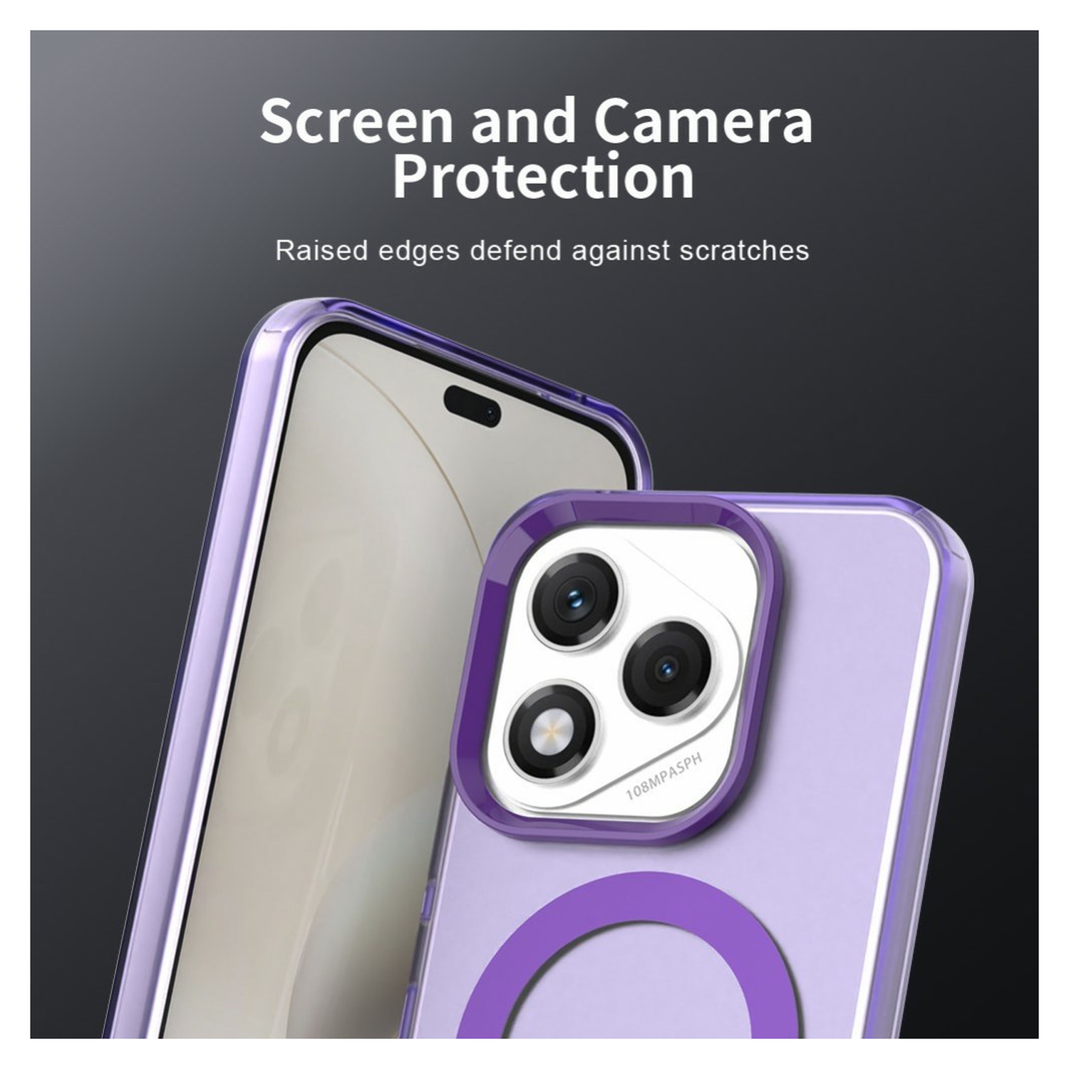 Honor 400 Lite Hoesje MagSafe Backcover Semi-Transparant & Paars afbeelding 8