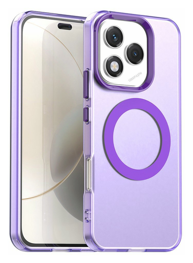 Honor 400 Lite Hoesje MagSafe Backcover Semi-Transparant & Paars afbeelding 1