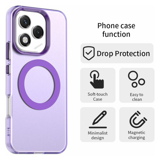 Honor 400 Lite Hoesje MagSafe Backcover Semi-Transparant & Paars afbeelding 2