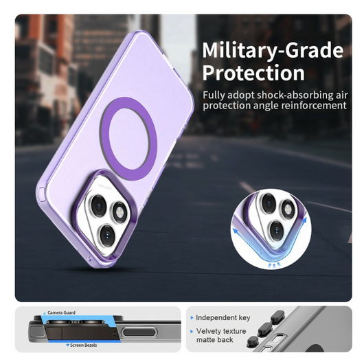 Honor 400 Lite Hoesje MagSafe Backcover Semi-Transparant & Paars afbeelding 4