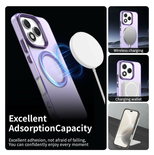 Honor 400 Lite Hoesje MagSafe Backcover Semi-Transparant & Paars afbeelding 6