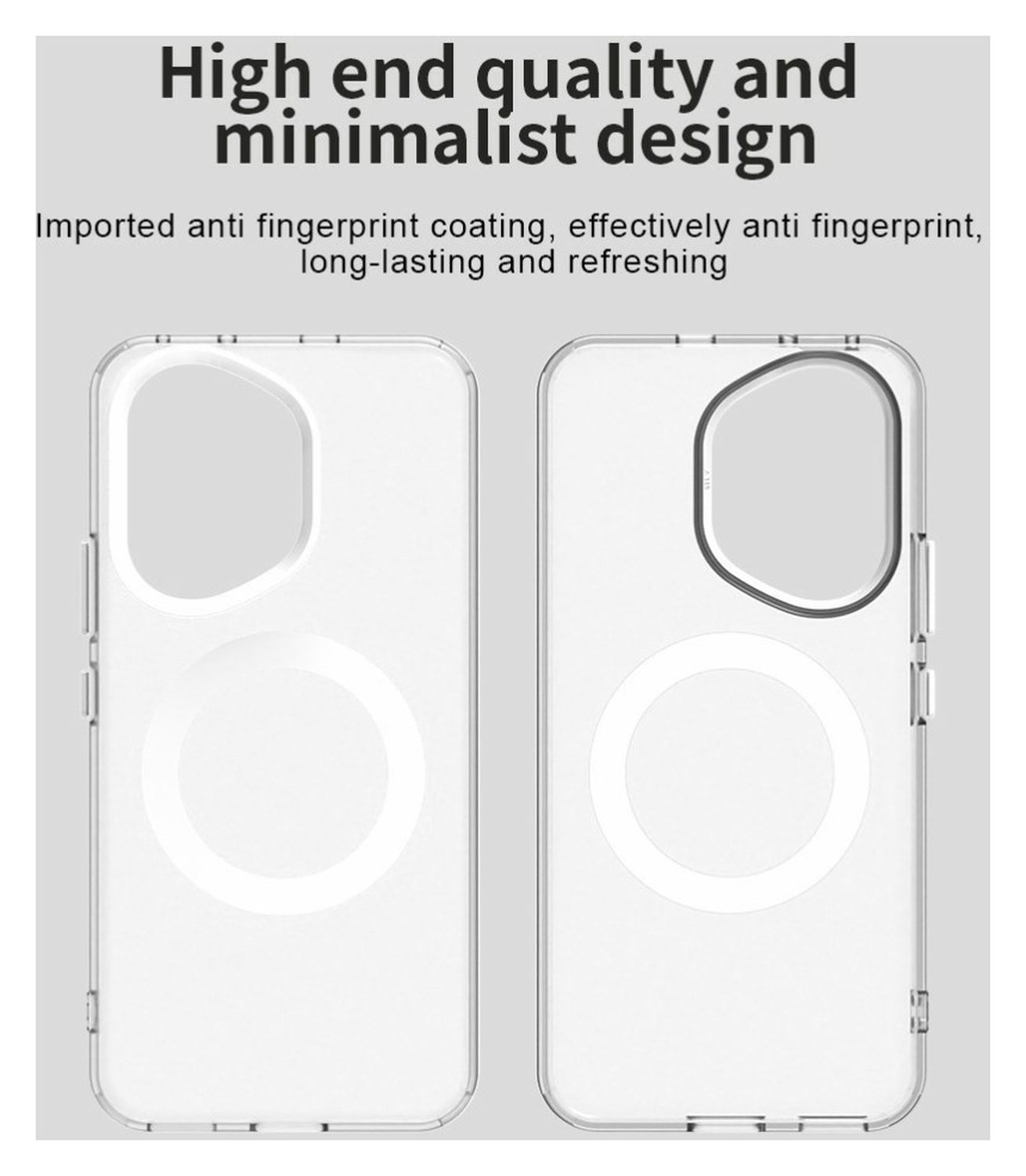 Honor 400 Hoesje MagSafe Backcover Semi-Transparant & Wit afbeelding 9